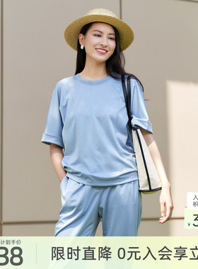 歌蒂诗夏季专柜新款简约百搭运动休闲宽松短袖t恤女1D14S1016