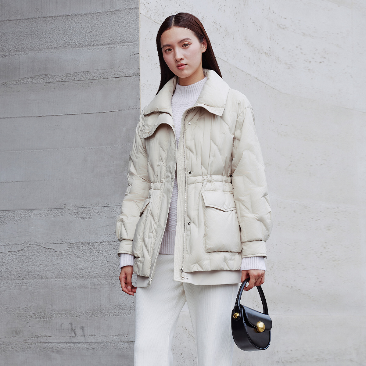 歌蒂诗中长款保暖羽绒服