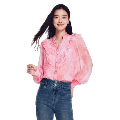 歌蒂诗宽松甜美长袖桑蚕丝