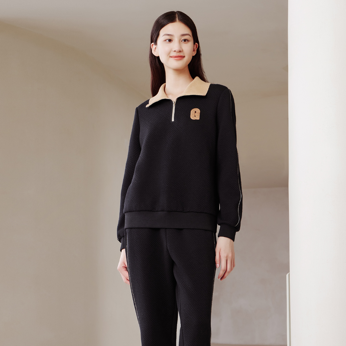 歌蒂诗修身休闲运动小衫