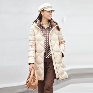 羽绒服 歌蒂诗冬季 百搭合身显瘦中长款 时尚 1C42Y1720 专柜新款