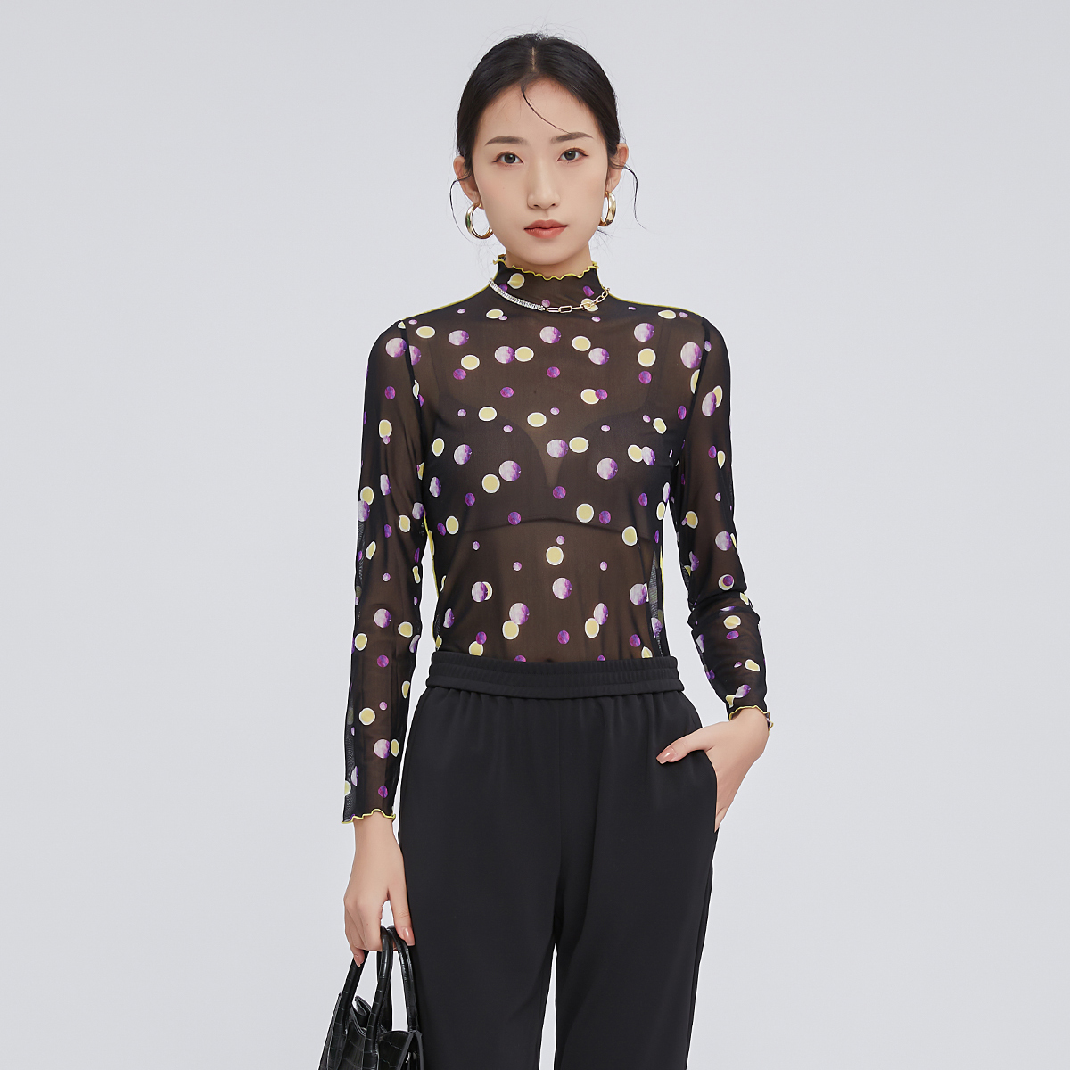 小衫歌蒂诗2022高领打底衫时尚