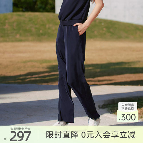 歌蒂诗夏季专柜新款休闲简约宽松舒适直筒长裤女士 1F23K3007