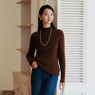 女 歌蒂诗冬季 针织衫 舒适山羊绒中高领修身 8E41Z1575 专柜新款