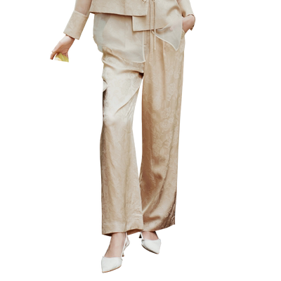 歌蒂诗春季专柜新款休息百搭宽松舒适阔腿休闲裤女 8E31K3390