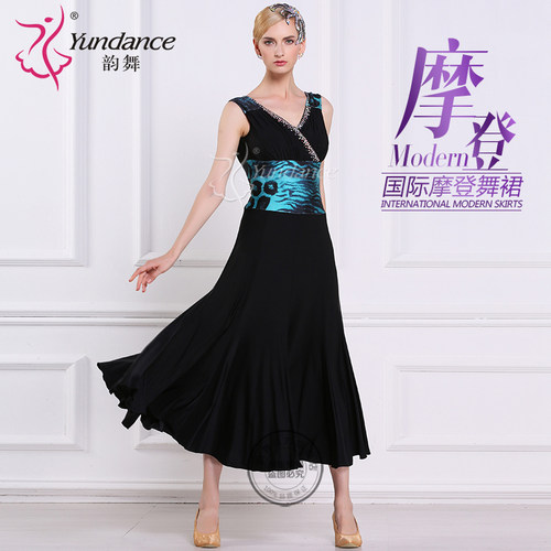 韵舞 摩登舞练习服连衣裙新款性感修身国标舞蹈练功服成人女定做 - 封面