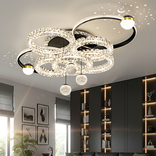 惠普2026新款客厅吊灯轻奢高级感意式极简大厅主灯全屋套餐灯具