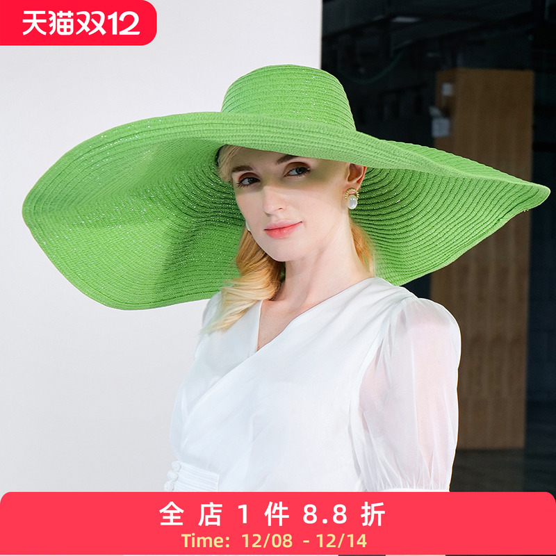 EE夏圆顶休闲大檐女遮阳帽