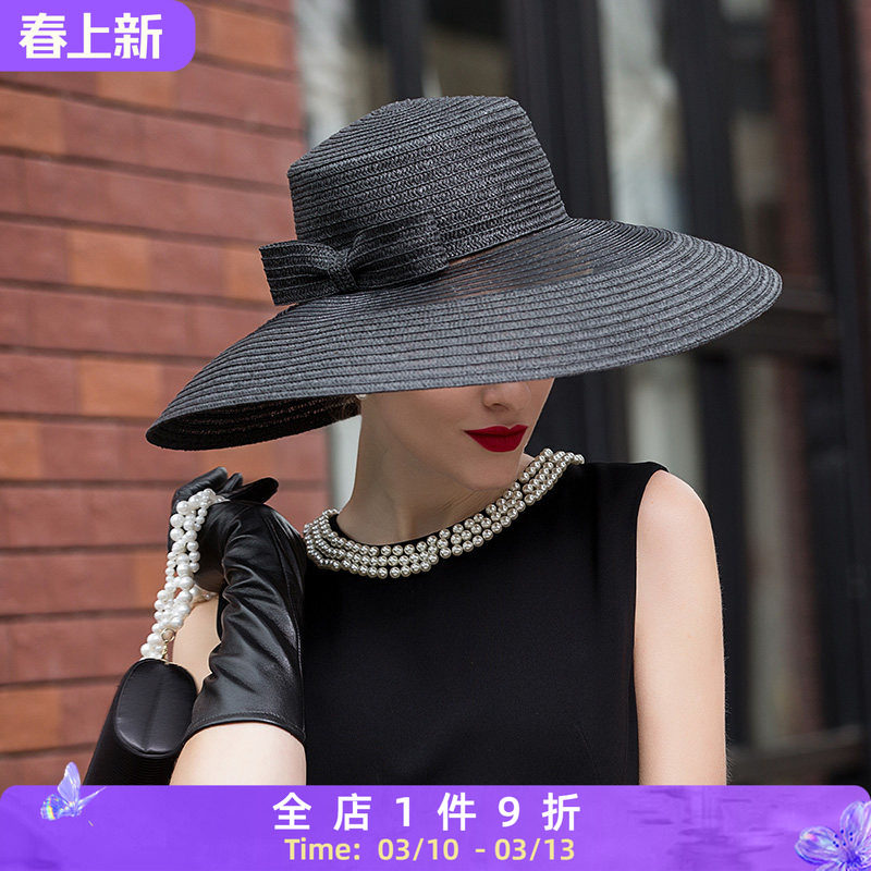 EE春夏时尚防晒防紫外线太阳帽 休闲百搭帽子女夏季出游大檐草帽