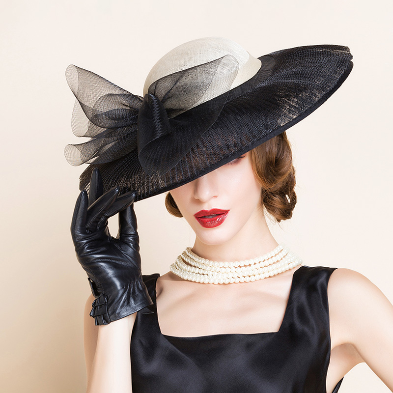 EE春夏英伦麻纱礼帽宴会女