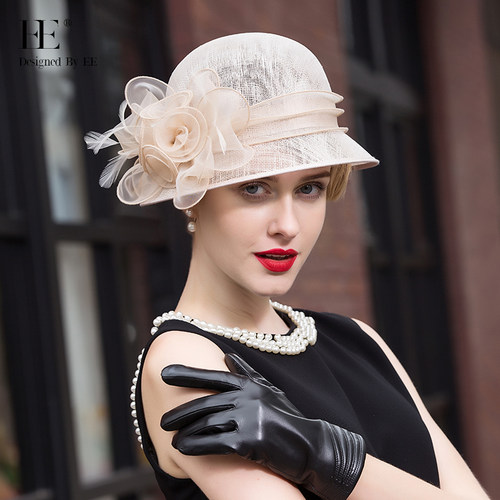 ee夏季出游遮阳帽子女麻纱