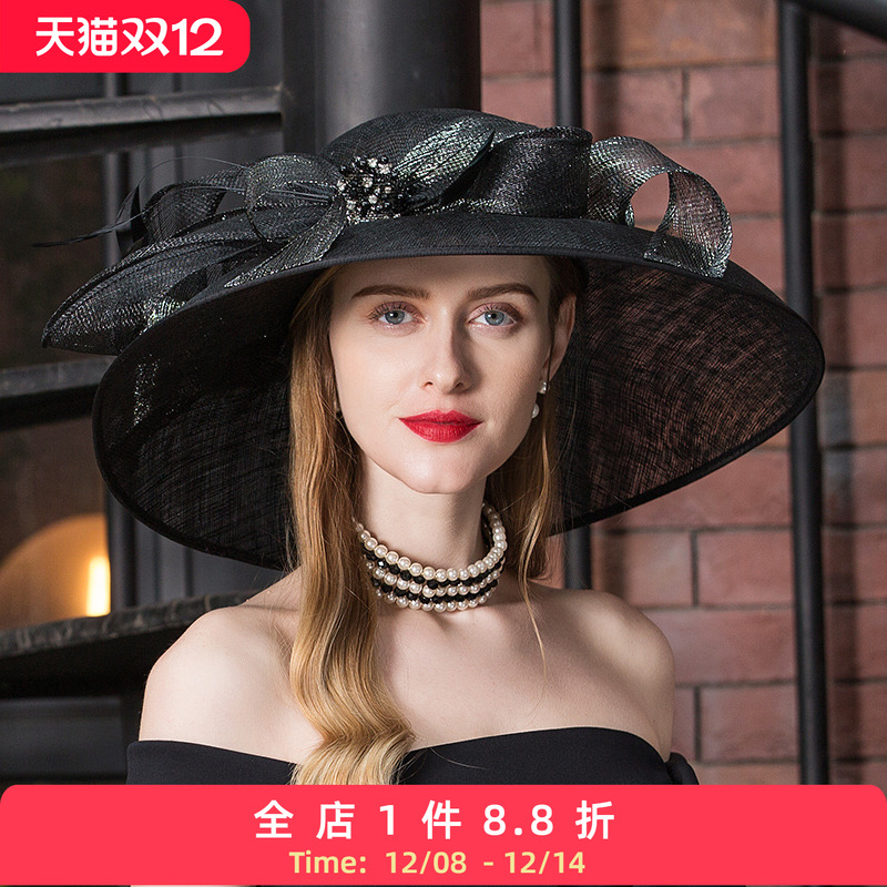 Ee英伦时尚麻纱原创设计夏天帽子