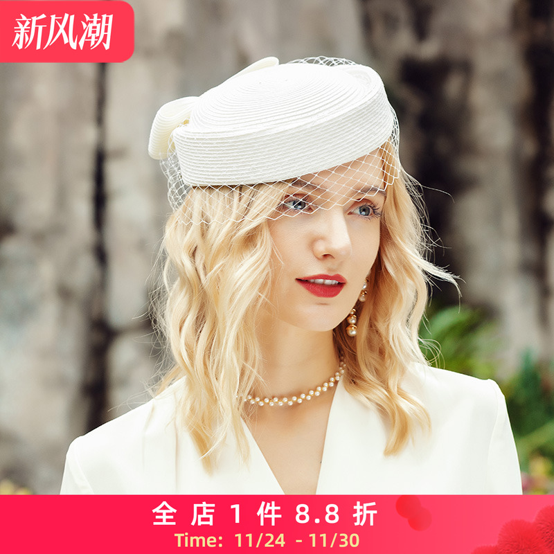 EE夏季优雅纱网帽休闲女