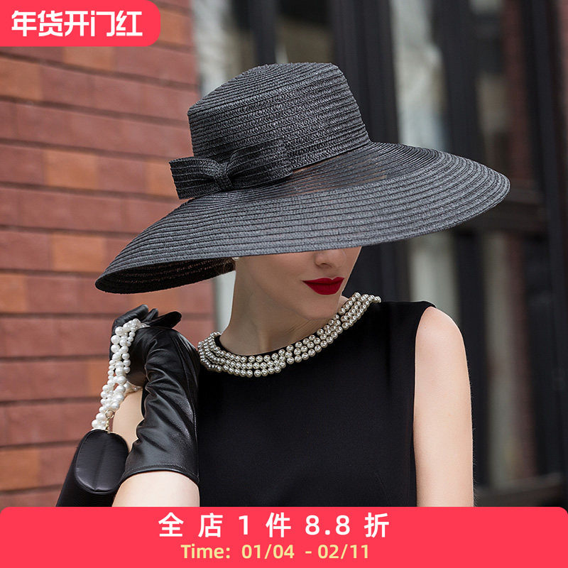 EE春夏时尚防晒防紫外线太阳帽 休闲百搭帽子女夏季出游大檐草帽