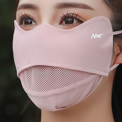 NWE夏季透气网格防晒面罩女