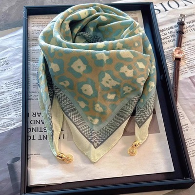 磁吸扣棉麻小方巾丝巾女春秋百搭