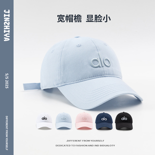 韩系多巴胺色新款 遮阳防晒情侣鸭舌帽子 宽檐大头围棒球帽女春秋季