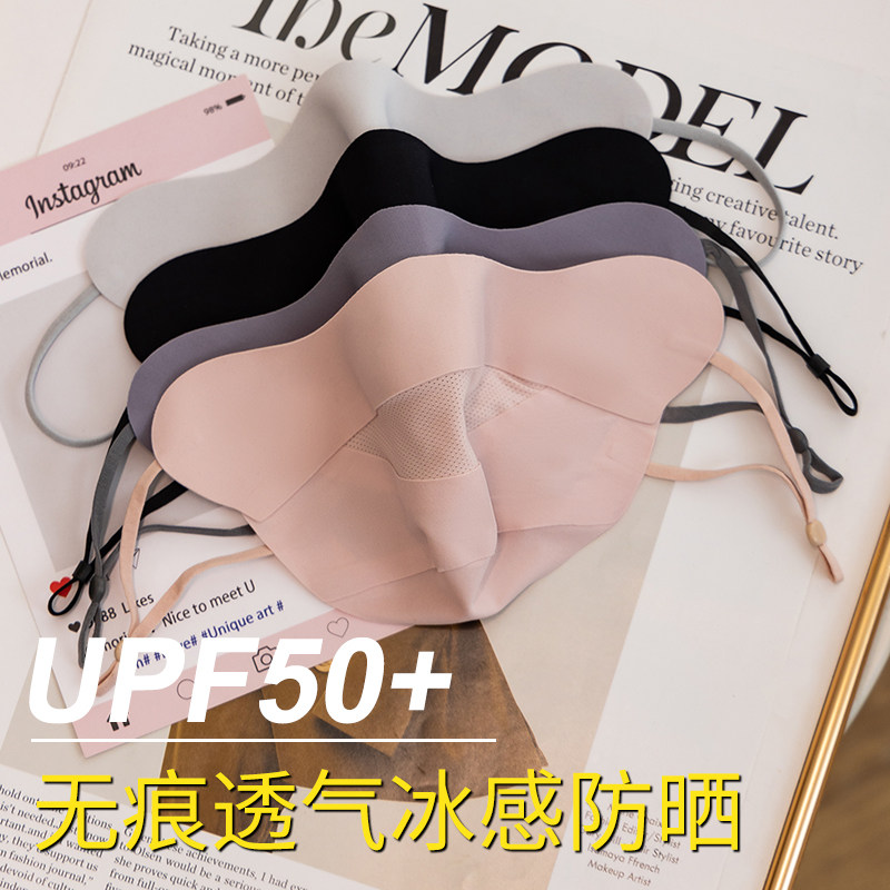 3D冰丝凉感防晒面罩女夏透气图片