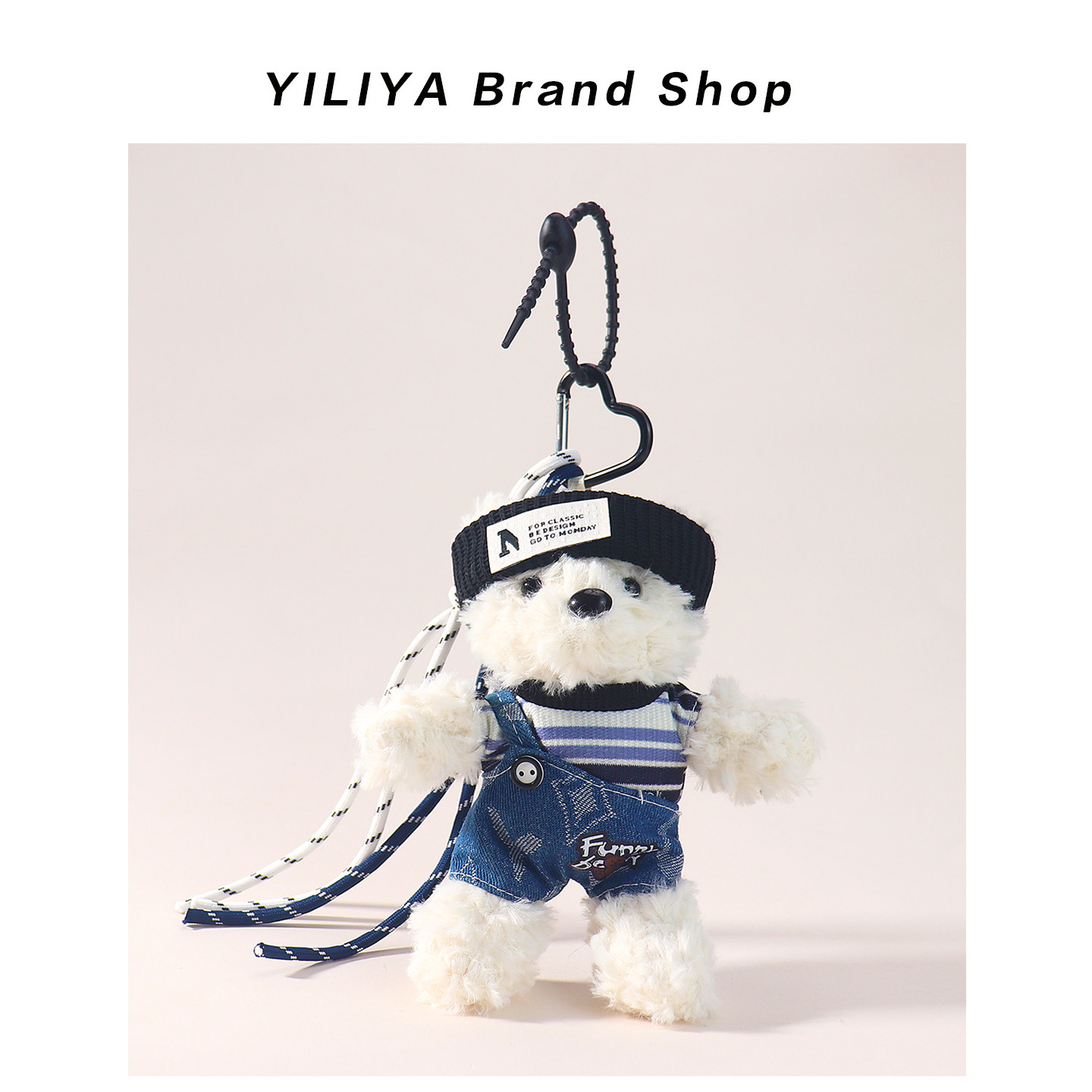 YILIYA原创毛绒小熊包包挂饰可爱卡通公仔背包挂饰玩偶高级感礼物