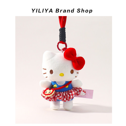 正版hellokitty包包挂件可爱kitty凯蒂猫毛绒玩偶书包挂饰钥匙扣