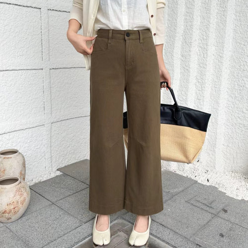 九分四面弹宽松显瘦女牛仔奶奶裤