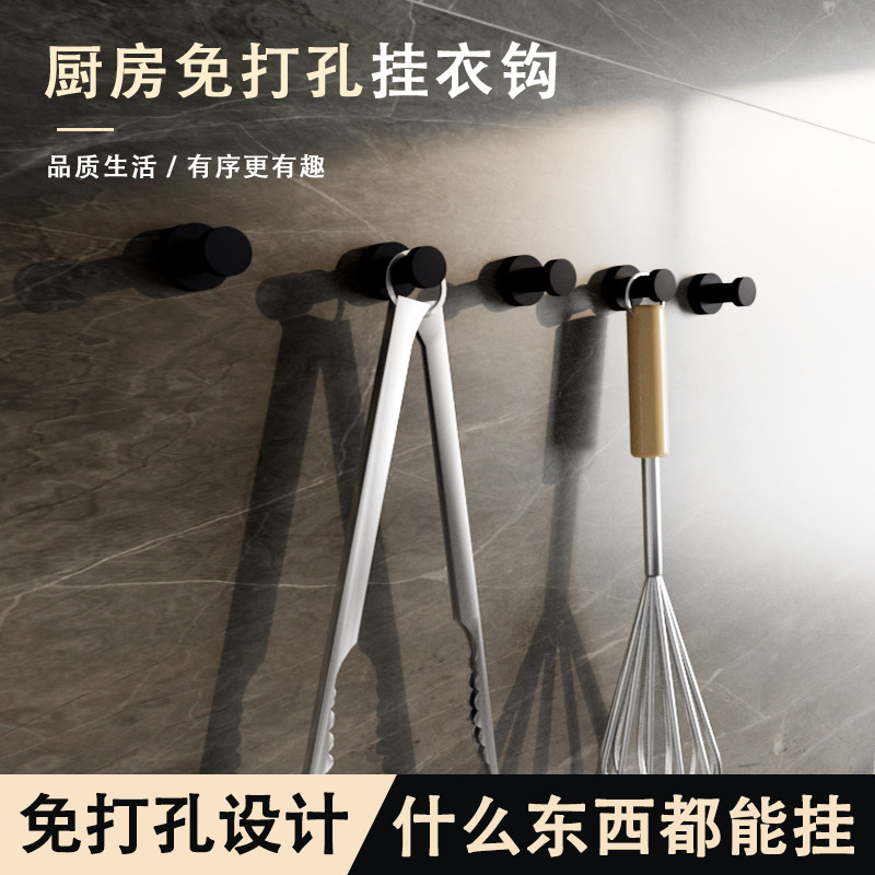 卧室免打孔挂衣钩门后收纳图片