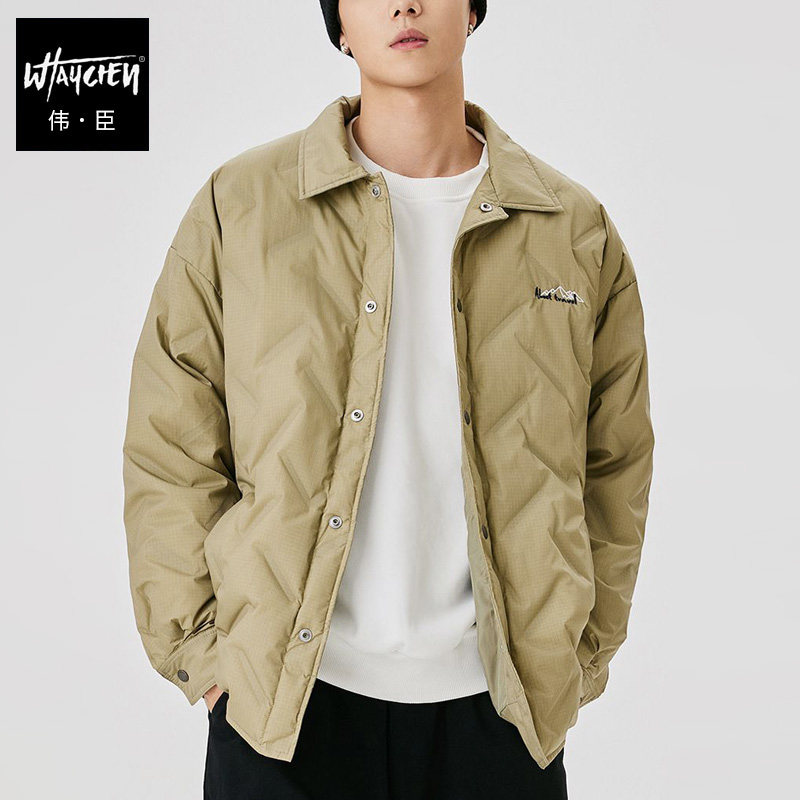 伟臣大码男装90绒羽绒服加肥加大男胖子外套轻薄肥佬大号冬装男生