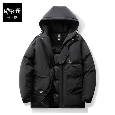 伟臣大码男款冬季加厚棉衣胖子加肥加大棉袄肥佬宽松休闲连帽棉服