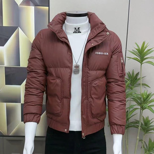 帅气青年短款 冬款 修身 立领棉衣韩版 加厚棉服社会小伙棉袄外套 男士