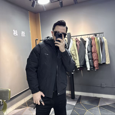 冬季连帽羽绒棉服男款休闲修身保暖棉服2025新款爆款带帽棉衣外套