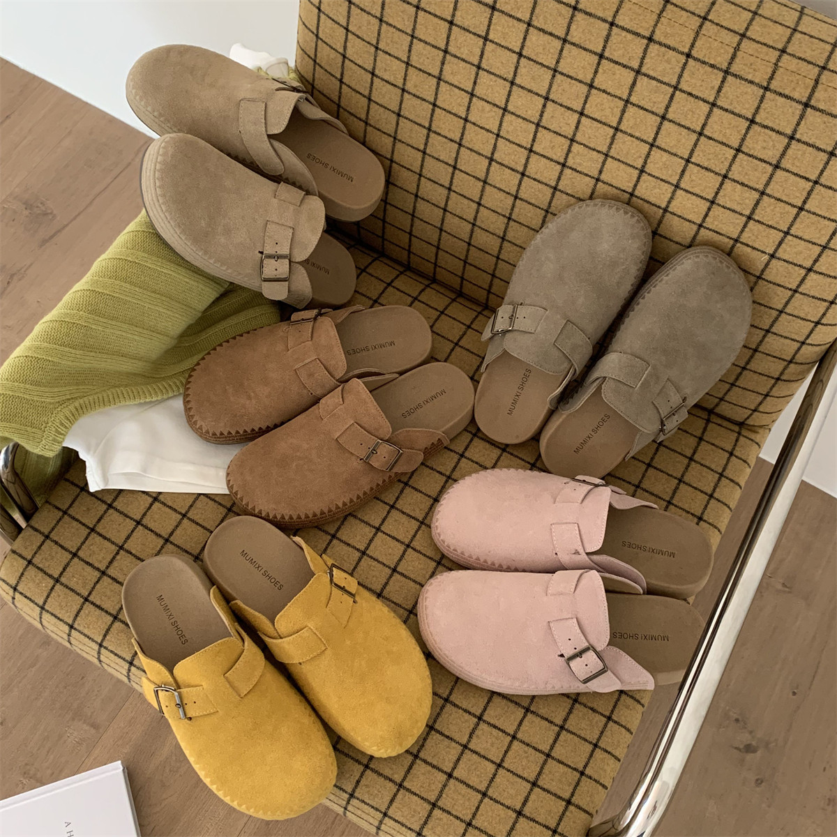 勃肯包头鞋女厚底牛皮复古小仙女2026新款休闲软底懒人半拖鞋外穿,女鞋,包头拖,淘宝优惠券,粉丝福利购,淘宝优惠卷