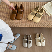 女平底温柔风百搭2026年新款 韩版 时尚 单鞋 休闲一字扣低跟玛丽珍鞋