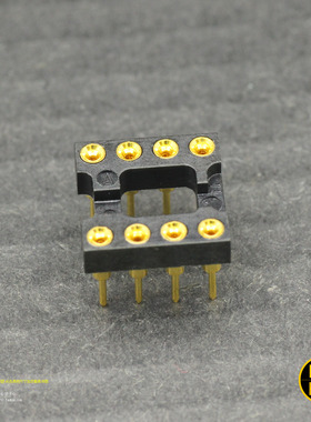 252科氏 瑞士制造AUGAT DIP8八脚插座25U镀金铍铜仪表级全镀金座