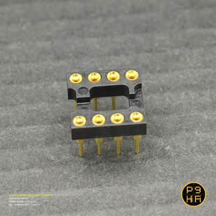 252科氏 DIP8八脚插座25U镀金铍铜仪表级全镀金座 瑞士制造AUGAT