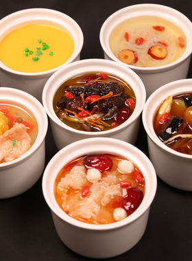 仿真炖汤月子餐小碗汤食品模型