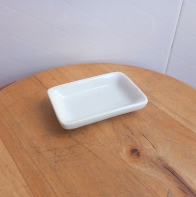 陶瓷碟白瓷碟 长方碟子 桌面摆设小碟子 调料调味碟 小菜酱料碟