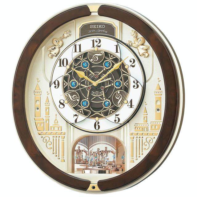 现货日本SEIKO精工电波音乐挂钟豪华水晶挂表RE579B/RE579S/601B