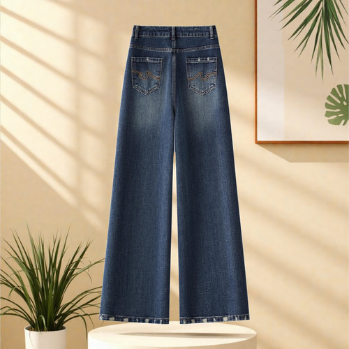 【店主力荐】宽松棉弹直筒软牛仔