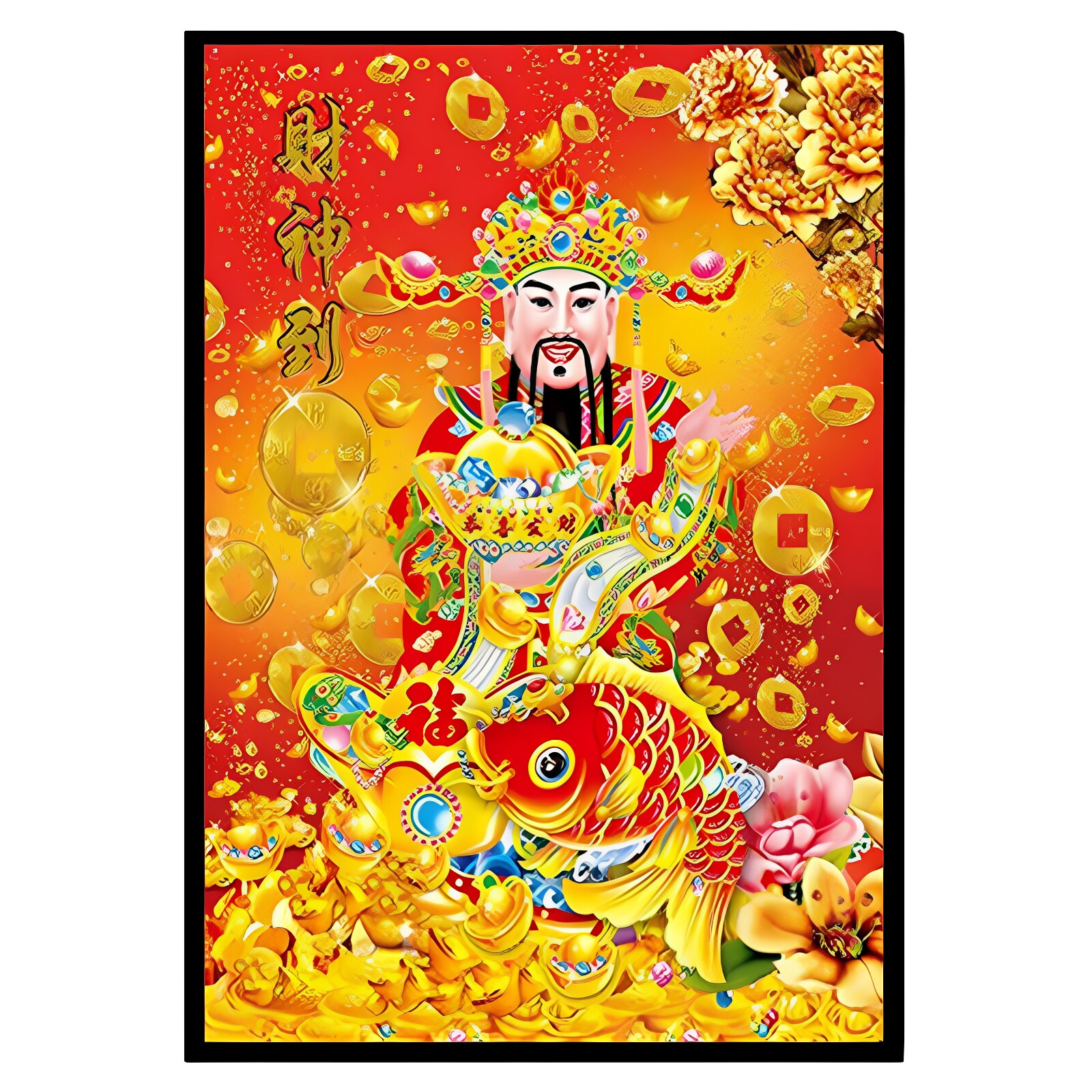 2026新款钻石画十字绣贴钻画魔方钻财神爷人物满钻招财进宝手工点