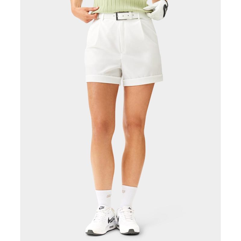 代购代购MACADE女士高尔夫短裤透气高腰设计弹力舒适防皱结构白