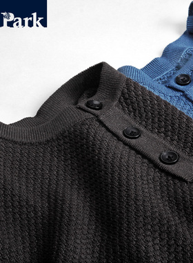 针织短袖t恤美式休闲轻薄透气凉爽仿亚麻男纯色菠萝针亨利领线衫