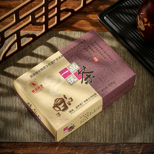 安化黑茶湘益茯茶非遗技艺金花茯砖茶益阳茶厂2020年一品茯茶400g