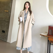 高端女装 2025年今年流行大衣风衣外套女中长款 英伦风春秋新款 黑色