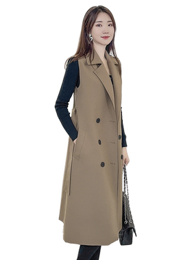 马甲女长款坎肩背心马夹外套外