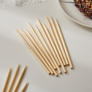粗竹签15cm 饰竹签子 6.0mm短签子手工大份圣诞节小吃香蕉巧克力装
