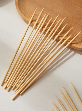 烧烤竹签一次性竹签子3.0mm15cm 火山肠烤肠热狗香肠迷你冰糖葫芦