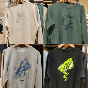 优衣库/UNIQLO 皮卡丘比加超精灵宝 鬼斯通 耿鬼Pokemon长袖卫衣