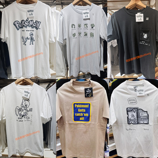 UNIQLO优衣库Pokemon精灵宝可梦联名UT皮卡丘比加超男女款印花T恤