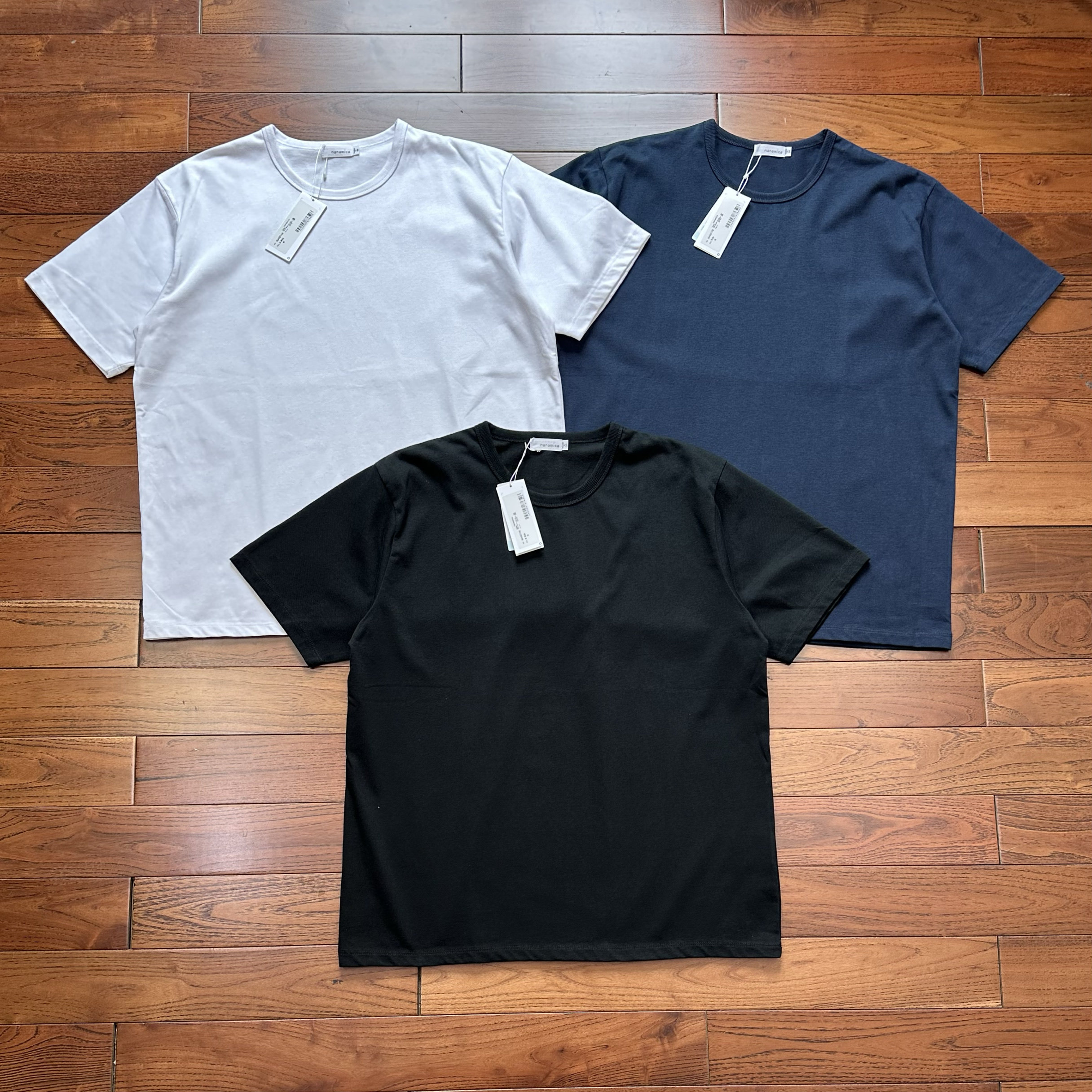 日系 娜娜米卡nanmic Jersey Tee 纯色简约男女情侣圆领短袖T恤