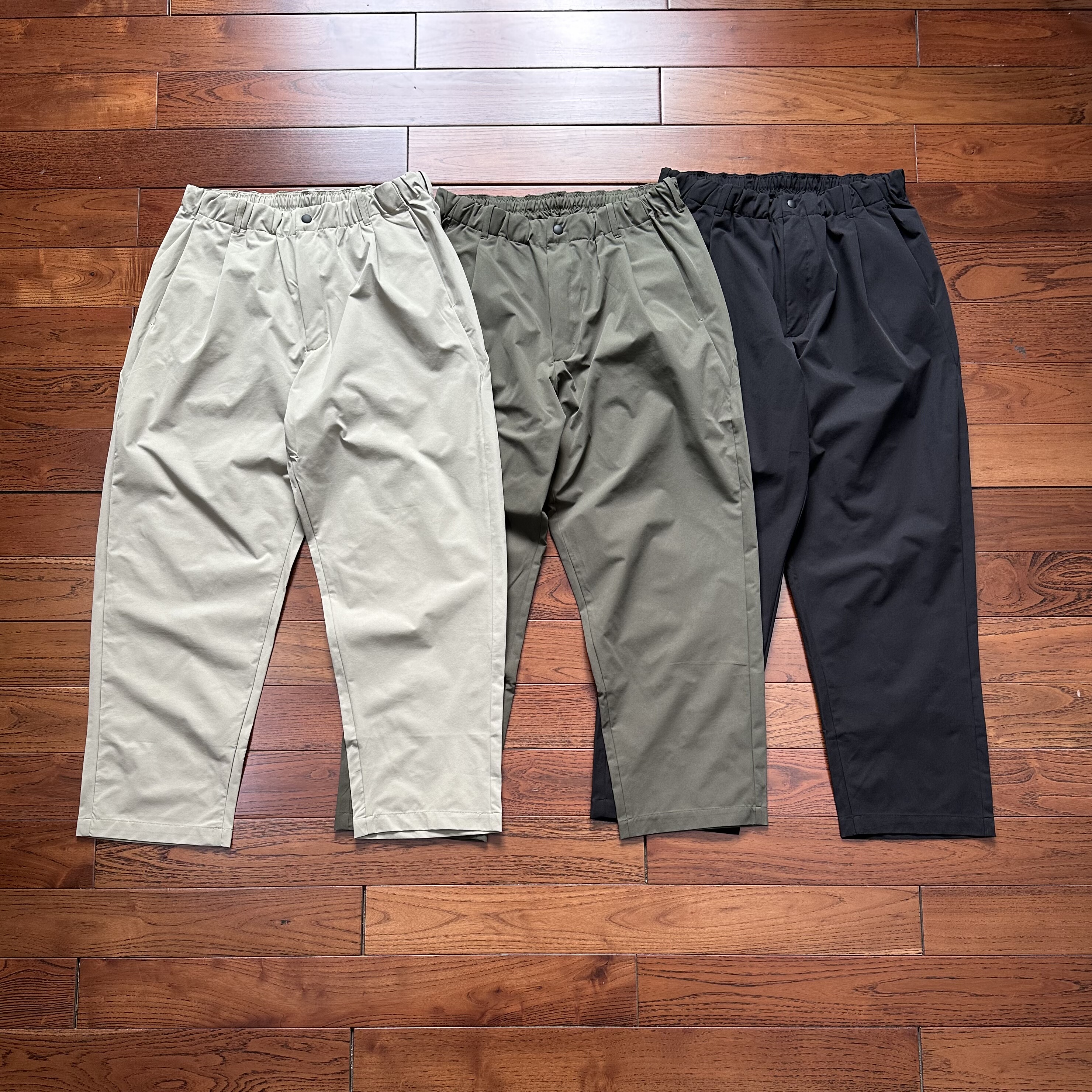 日系GDW One-tuck tapered light pants轻量化男女情侣宽松休闲裤